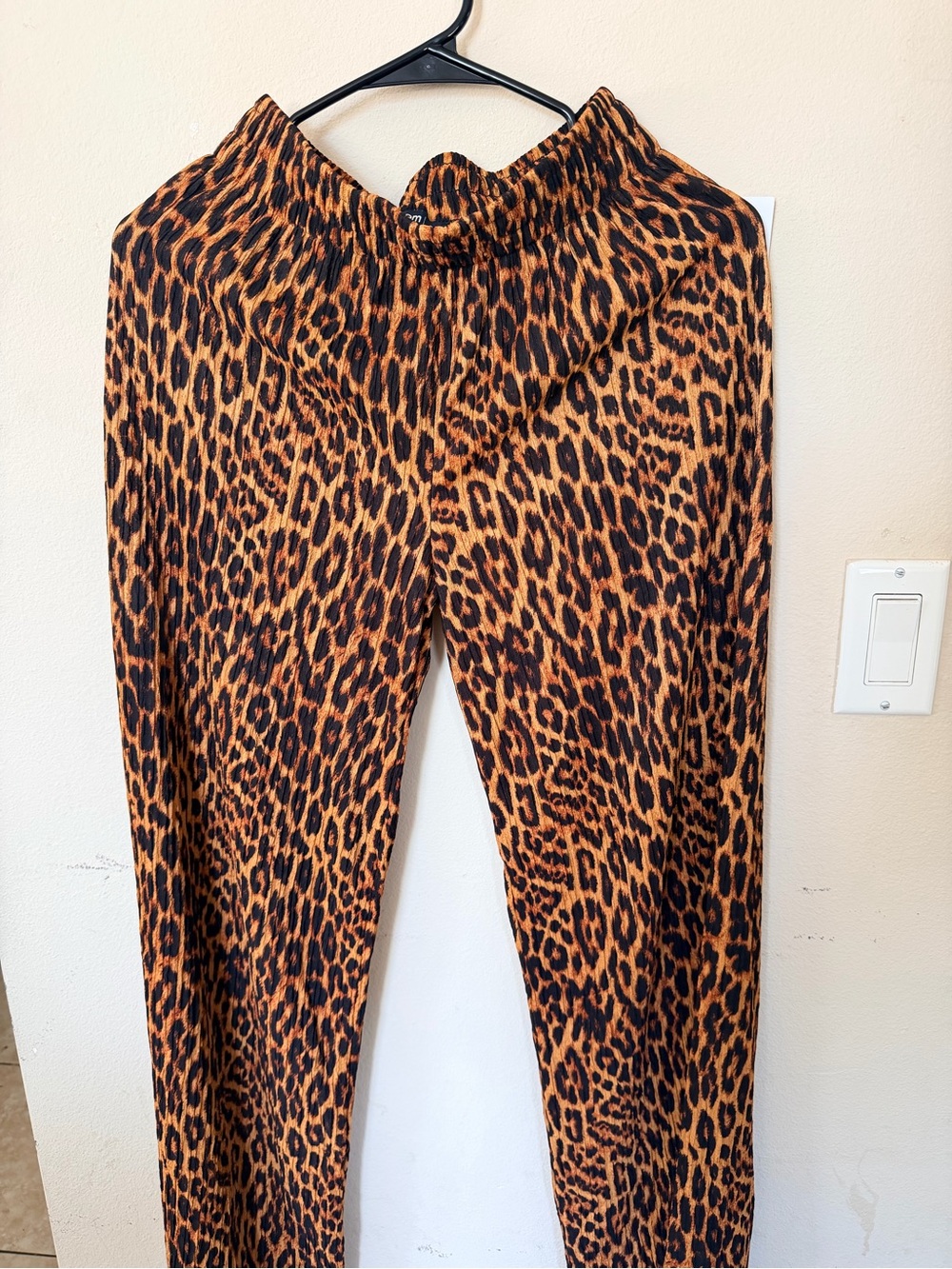 Women’s Leopard Print Joggers - Brown/Black